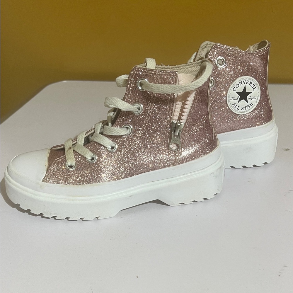 Converse Kids Sparkly High-Top Sneakers - Pink